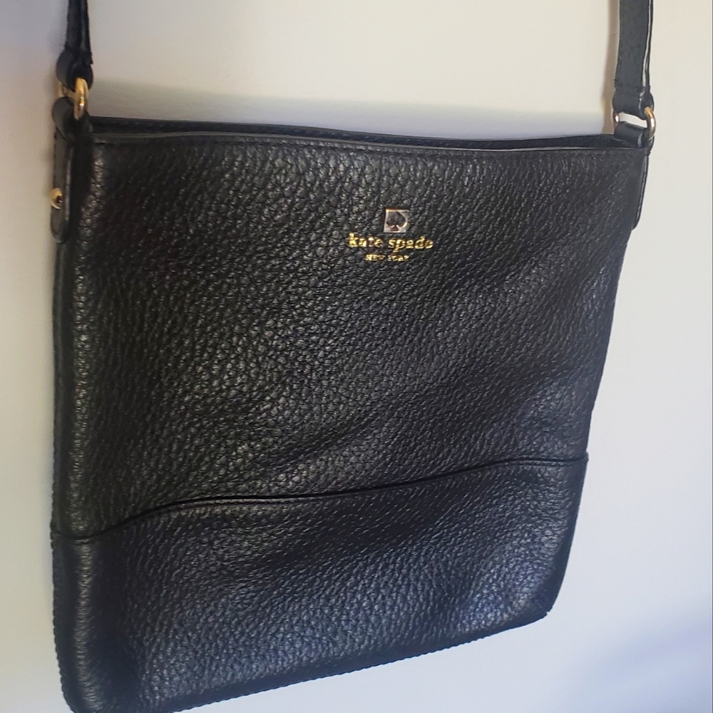 kate spade Black Pebbled Leather Crossbody